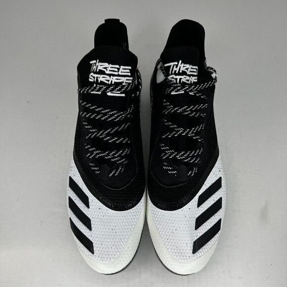 Adidas Mens G28249 White Black Three Stripes Icon V Size 14 Baseball Cleat Shoes main image 5